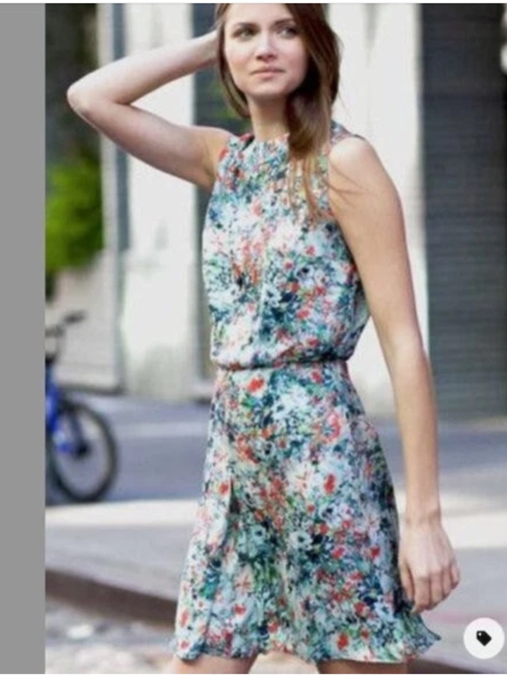 Emerson Fry Abstract Floral Silk Dress Size 4